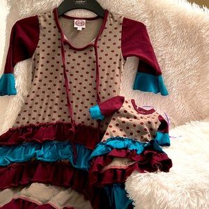 Lilli Lovebird girls and doll dresses set